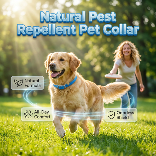 Collare repellente per animali domestici a base di oli essenziali naturali