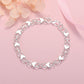 Bracciale con ciondolo a forma di cuore a doppia catena