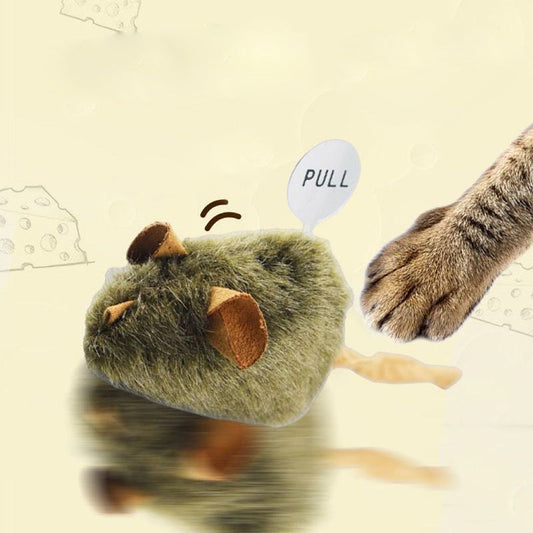 Giocattolo per gatti: topolino di peluche con effetti sonori