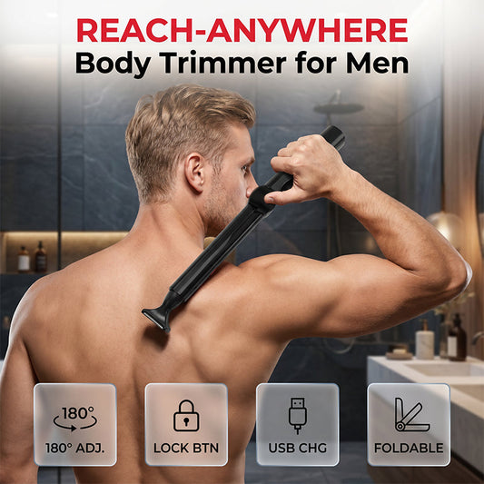 🥳OFFERTA SPECIALE 2026🥳💞OLTRE 50.000 ESEMPLARI VENDUTI!🪒💪 SCONTO DEL 50%! Rasoio per il corpo Reach-Anywhere – Manico estensibile, testine di precisione. Raditi la schiena, il petto e le gambe da solo – non serve l’aiuto di nessuno! 🧔✨