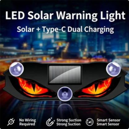 Luce di segnalazione per auto a LED alimentata a energia solare
