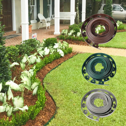 Bordura da Giardino Flessibile da 10 m con 30 Picchetti – Installazione Senza Scavo