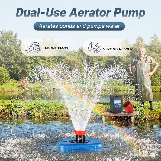 ⏰Aeratore e pompa per laghetto 2 in 1