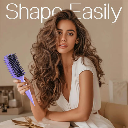 💨 Spazzola districante ventilata per capelli ricci – districa senza spezzare e dona volume! 🌀✨
