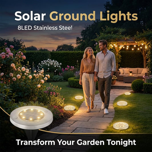 Luci da giardino solari a 8 LED per esterni