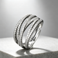 💍🔥 50% DI SCONTO + 1+1 GRATIS – Offerta a Tempo Limitato! 💥💫 Anello Crossover Regolabile Multistrato con Zirconi Pavé