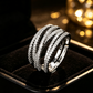 💍🔥 50% DI SCONTO + 1+1 GRATIS – Offerta a Tempo Limitato! 💥💫 Anello Crossover Regolabile Multistrato con Zirconi Pavé