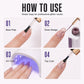 Penna per unghie in gel riflettente con glitter