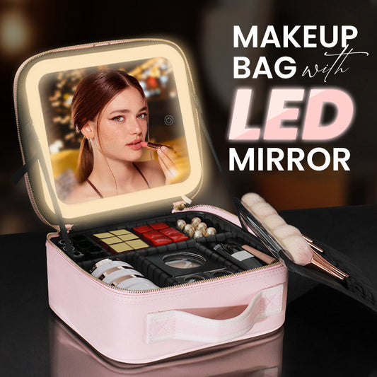 💝Trousse da trucco portatile con specchio a LED