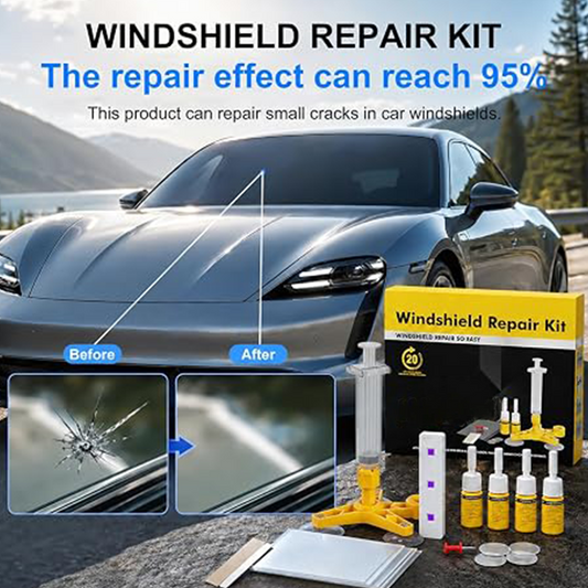 Kit per la riparazione delle scheggiature sul parabrezza dell'auto