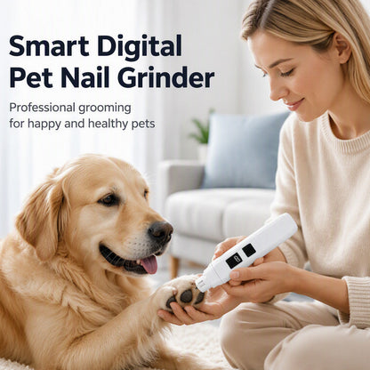 Lima elettrica per unghie degli animali domestici con indicatore di carica a LED 🐶 PREOCCUPATO PER IL TAGLIO DELLE UNGHIE? 🐶 Lima elettrica – Indicatore di carica a LED, silenziosissima, 3 semplici passaggi – Toelettatura senza stress! 🛡️