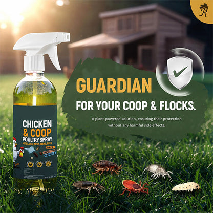 Spray naturale per la pulizia del pollaio