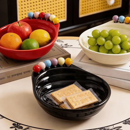 Divertente ciotola per snack a forma di piede con forchette da frutta integrate