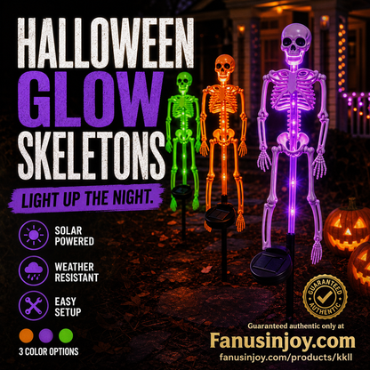 👻Sconto del 50% per Halloween! 💀Le migliori decorazioni per un'atmosfera spettrale!🎃💡 Luci a forma di scheletro a energia solare da piantare nel terreno – Si illuminano al buio, alimentate a energia solare, facili da installare.👻🪦✅