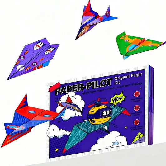 🎁🎄🛩️Set creativo fai-da-te per costruire aeroplani di carta per bambini✨