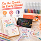 🎨 Set di penne glitterate ad asciugatura rapida per biglietti, agende e album di ritagli
