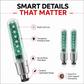Luci impermeabili per valvole di pneumatici da bicicletta