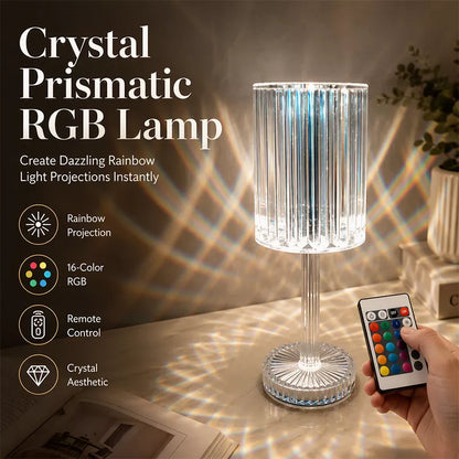 Lampada da tavolo in cristallo "Acrylic Touch Rose"
