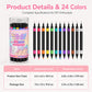 📢📢SCONTO DEL 50%!!⏰️ Set di 24 penne per nail art a doppia punta