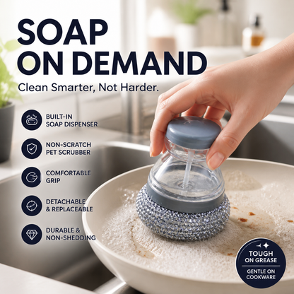 🥳OFFERTA SPECIALE🥳💞OLTRE 10.000 ESEMPLARI VENDUTI! Spazzola per pulizie – SCONTO DEL 50%! Sapone integrato, antigraffio ed ergonomica. Pulisci le pentole in un attimo: prendi la tua! ✅