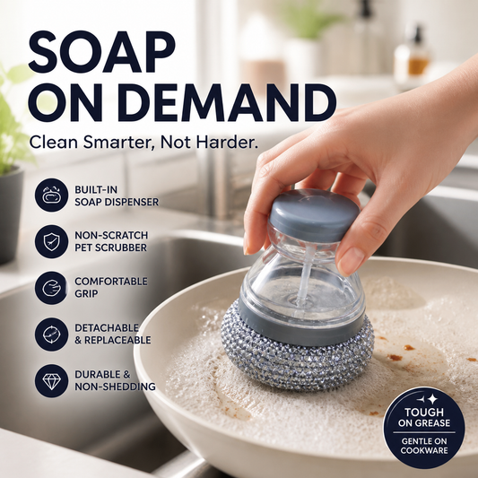 🥳OFFERTA SPECIALE🥳💞OLTRE 10.000 ESEMPLARI VENDUTI! Spazzola per pulizie – SCONTO DEL 50%! Sapone integrato, antigraffio ed ergonomica. Pulisci le pentole in un attimo: prendi la tua! ✅