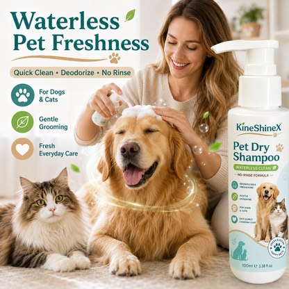 🐶Shampoo Secco in Mousse per Cani e Gatti 🐱 | Senza Risciacquo, Pulizia Rapida e Controllo degli Odori | Flacone da 100 ml