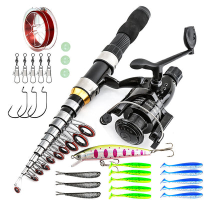 🎣Set completo di attrezzatura da pesca da viaggio con borsa per il trasporto