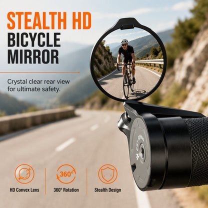 Specchio da manubrio per bicicletta ruotabile a 360 gradi