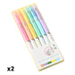 Set di Evidenziatori Cancellabili Doppia Punta (6 Colori)