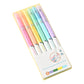 Set di Evidenziatori Cancellabili Doppia Punta (6 Colori)