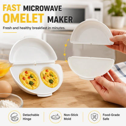 Apparecchio 2 in 1 per preparare omelette e cuocere uova