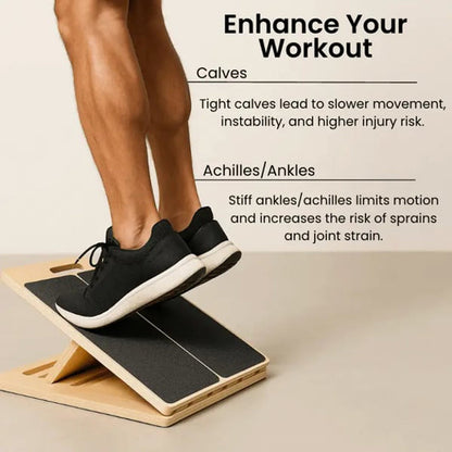 🔈🔈SCONTO DEL 50%🏃‍ Tavola inclinata regolabile in legno per lo stretching dei polpacci