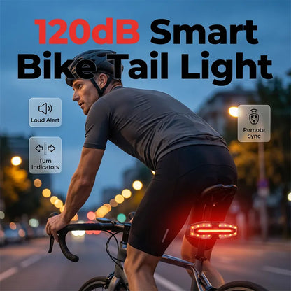 Luce posteriore per bicicletta con segnalatore acustico