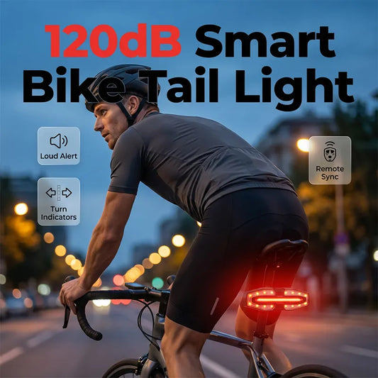 Luce posteriore per bicicletta con segnalatore acustico
