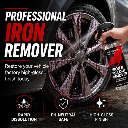 Spray ad azione rapida per rimuovere macchie di ferro e residui dall'auto