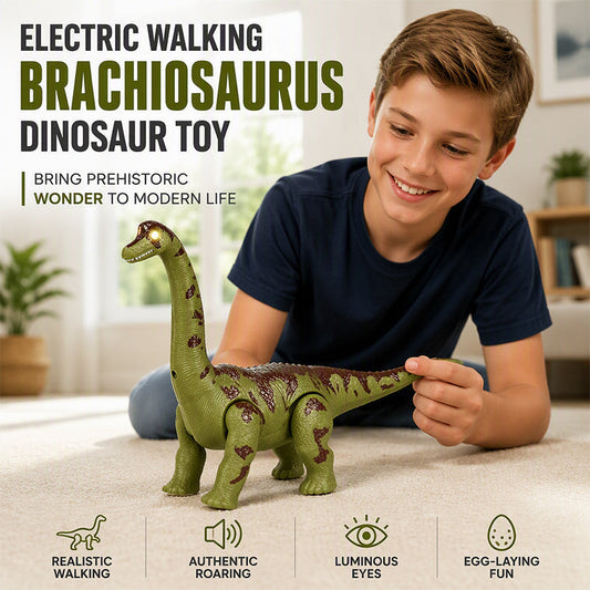 Giocattolo elettrico a forma di brachiosauro che cammina
