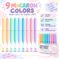 Set di 9 Penne Gel Cancellabili Colorate con Custodia
