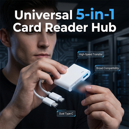 Lettore di Schede di Memoria Multiporta 5-in-1