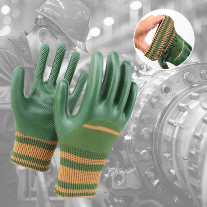 🧤 Guanti da Lavoro Rivestiti in Gomma con Polsino in Maglia