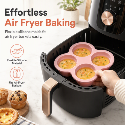 🧁 Stampo Rotondo in Silicone da 4 Pollici – 3/4 Cavità