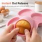 🧁 Stampo Rotondo in Silicone da 4 Pollici – 3/4 Cavità