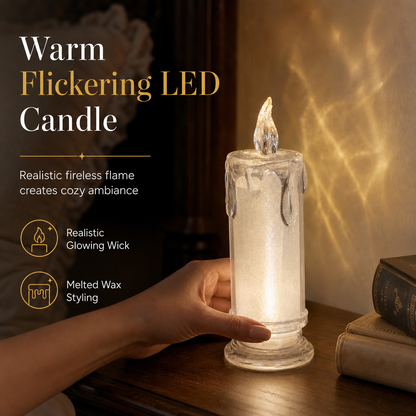 🕯️ Candela Elettronica LED con Luce Tremolante