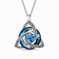 💎 Collana con nodo celtico e pietra natale – Ciondolo a forma di cuore in cristallo 🎁 Il regalo perfetto e ricco di significato per lei
