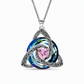 💎 Collana con nodo celtico e pietra natale – Ciondolo a forma di cuore in cristallo 🎁 Il regalo perfetto e ricco di significato per lei