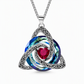 💎 Collana con nodo celtico e pietra natale – Ciondolo a forma di cuore in cristallo 🎁 Il regalo perfetto e ricco di significato per lei