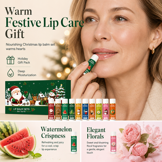 🎄 50% OFF! Set 10 Balsami Labbra Natalizi