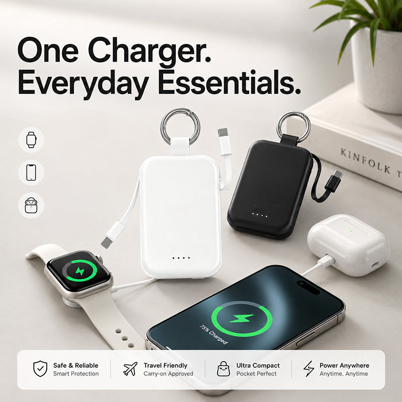 Power Bank Portachiavi 3 in 1 2000mAh