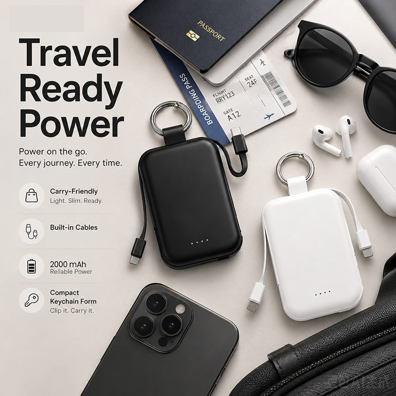 Power Bank Portachiavi 3 in 1 2000mAh