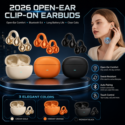 🎧 Auricolari Open-Ear Bluetooth 5.4 a Clip