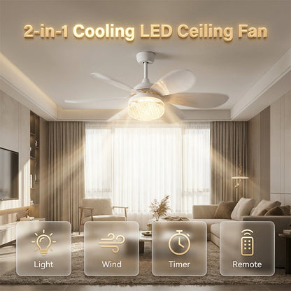 💡 -50% Ventilatore da Soffitto LED 2-in-1
